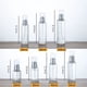 thumbnail image 2 of EeaseMX 3 botellas vacías con bomba para cosméticos, aceites esenciales, portátiles (plateadas y blancas, 30 ml), 2 of 7