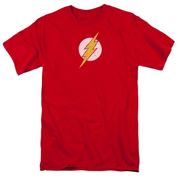 JLA Justice League Rough Flash S/S Adult 18/1 T-Shirt Red