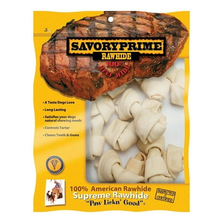 UPC: 0810359009018 | Savory Prime Medium Adult Knotted Bone Natural 3 in. L 10 pk