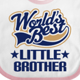 thumbnail image 4 of Inktastic Little Brother Worlds Best Boys Baby Bib, 4 of 4
