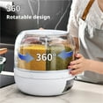 thumbnail image 3 of Grain and Rice Dispenser, Rotating 360° Kitchen Dry Food Storage Container with 6 Compartments, 3 of 7