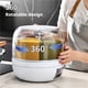 thumbnail image 3 of Dispensador de granos y arroz, contenedor de almacenamiento de alimentos secos de cocina giratorio de 360° con 6 compartimentos, 3 of 7