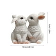 thumbnail image 5 of kkbbma Easter under $5 Easter Decorations Kissing Bunny Decor Spring Figurines - Spring Decorations Kissing Rabbit Decor Resin Easter Gift Tabletop Ornament for Farmhouse or Basket Stuffer, 5 of 9