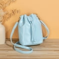 thumbnail image 2 of XMMSWDLA Womens Mini Bucket Bag Leather Drawstring Purse Tassel Crossbody Shoulder Bagmakeup Bag for Purse, 2 of 4