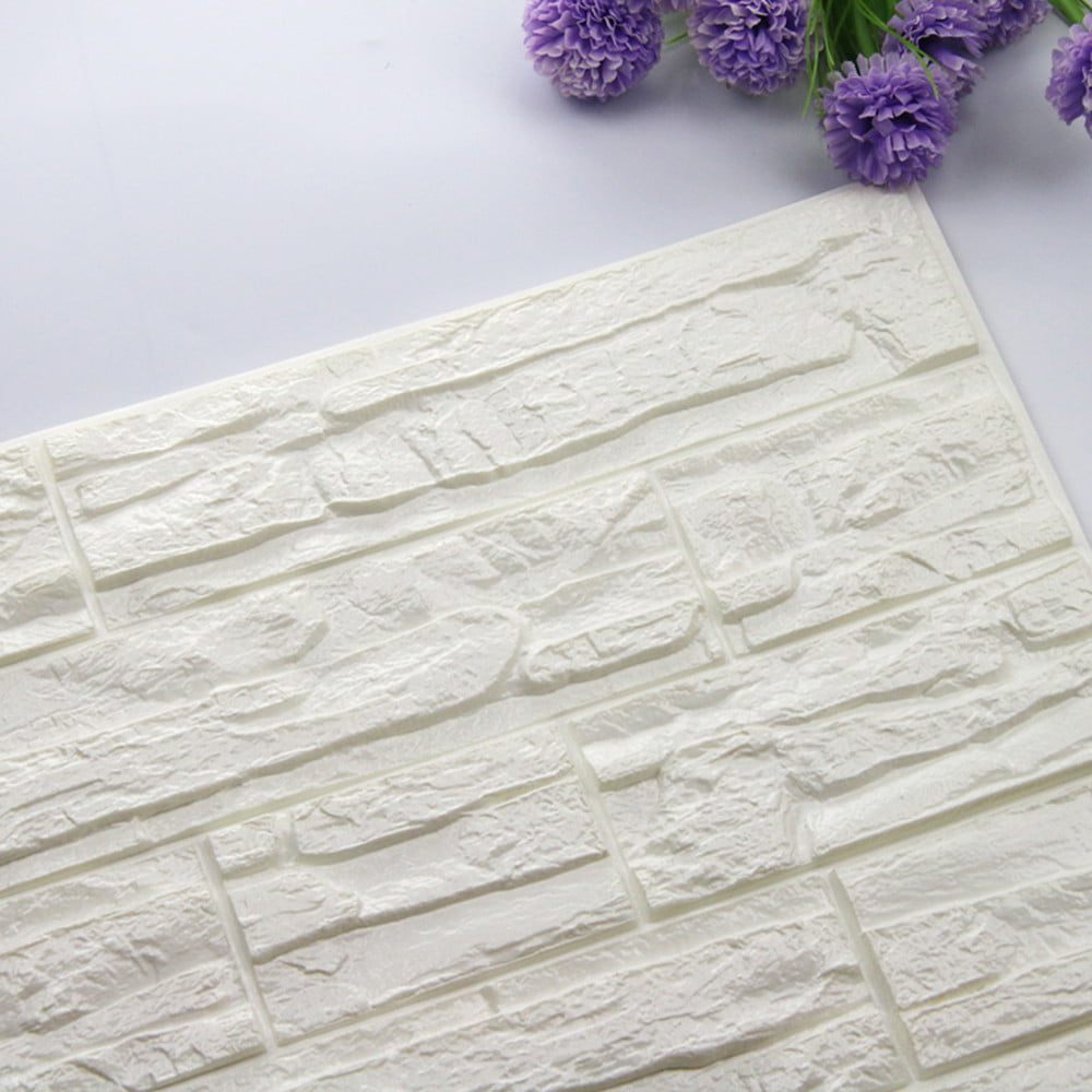 1~40x PE Foam 3D Self Adhesive DIY Panels Wall Sticker Home Decor Embossed Brick