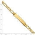 thumbnail image 3 of 14K Yellow Gold bracelet ID Figaro 7 in 8 mm 6 Semi-Solid Link, 3 of 3