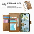 thumbnail image 4 of Decase Anti-Scratch PU Leather Wallet Case Compatible with Samsung Galaxy S24 FE,Shockproof Magnetic Buckle Hybrid Case Cover with Zipper Pocket Credit Card Slot Cash Slot Wrist Strap Lanyard,Brown, 4 of 12