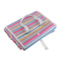 thumbnail image 3 of Manta de Picnic Plegable Portátil Impermeable con Mango de Soporte a Prueba de Humedad Bolsa de Lona para Playa,Camping,Senderismo Rayas rosa Soledad Estera de la manta de picnic al aire libre, 3 of 10