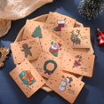 thumbnail image 3 of 18 tarjetas de felicitación navideñas vintage con sobres creativos JM, 3 of 5