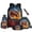 Football, variant on Kids Backpack 5PCS Set, School Bag with Lunch Bag Pencil Case Water Bottle Sleeve Keychain, Adjustable Straps for 4-15 Years Boys, Daily School Travel Use, Grey Wolf