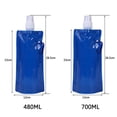 thumbnail image 4 of Termos para agua Camping Bolsas de agua plegables para exteriores, portátiles, para acampar, Picnic, portador de agua (700ml), 4 of 4