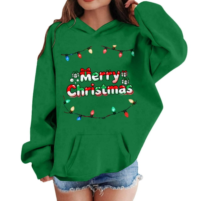 Sudadera con capucha para niñas y niños, sudadera de manga larga con cuello redondo y estampado de moda, jersey con bolsillo, sudadera de poliéster para niñas