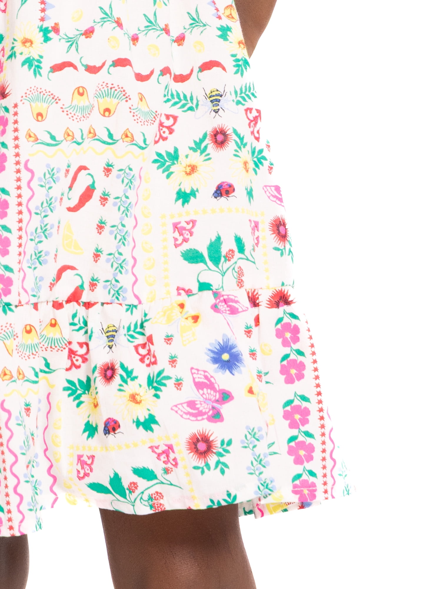 Wonder Nation Toddler Girls Sleeveless Allover Print Dress, Sizes 12M-5T