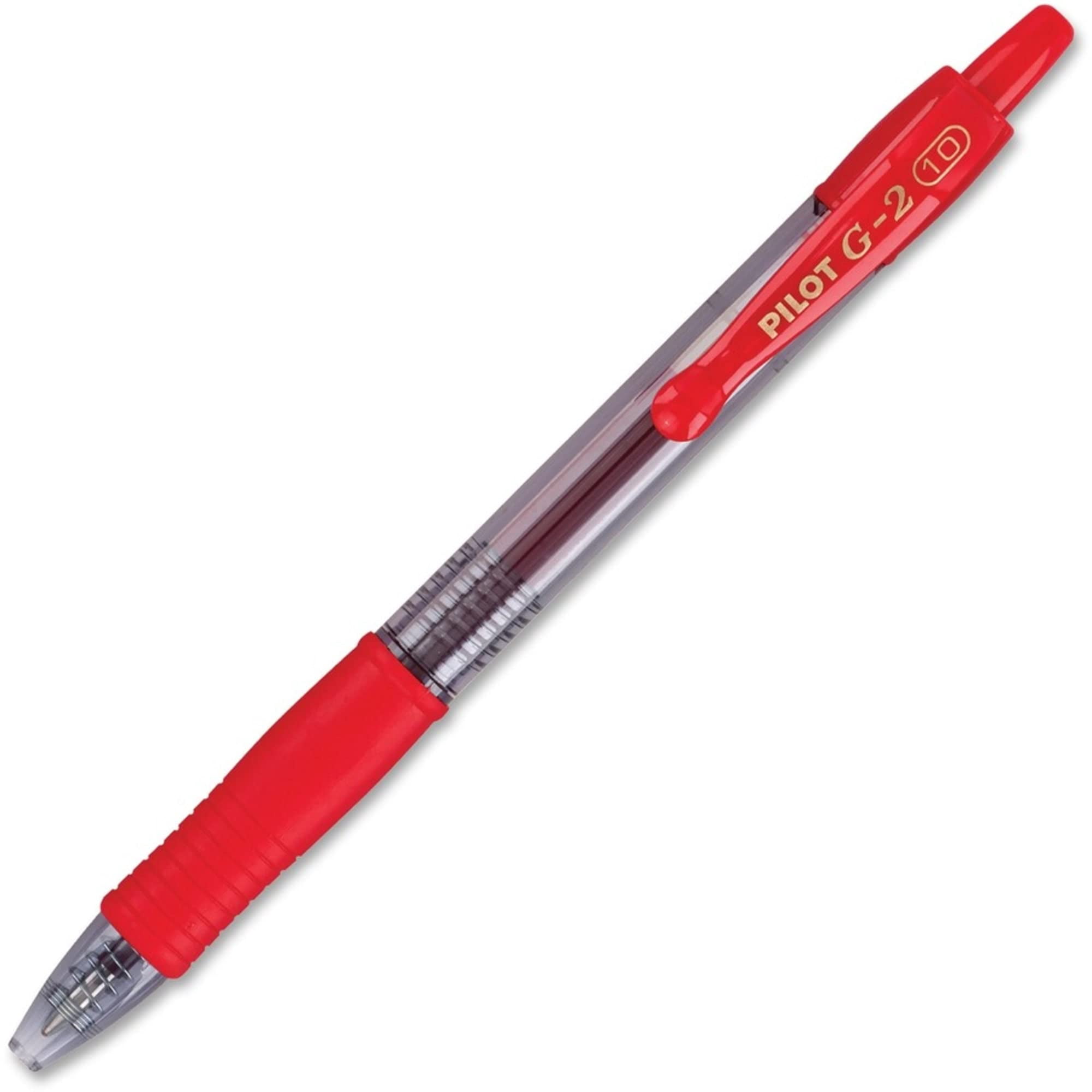 Pilot G2 Premium Retractable Gel Ink Rolling Ball Pen, Bold Point, Red Ink, 12 Count