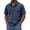 Navy, variant on Yifymode Men's Denim Short Sleeve Polo Shirt, Loose Fit Button-Down Collar Classic Casual Top Blue L