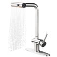 thumbnail image 1 of Black Kitchen Faucet, Kitchen Faucet with Sprayer, Single Handle Pull Out Kitchen Sink Faucet with 3 Modes Sprayer, Commercial Farmhouse RV Bar Utility Kitchen Faucets KF034B, 1 of 4