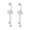 Silver, variant on YYKihy Cute Cherry Flower Half Hoop Earrings For Women Cartilage 925 Sterling Silver Cubic Zirconia Chain Tassel Dangle Drop Earring Screw Back Ear Jacket Studs