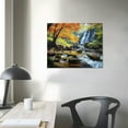 thumbnail image 3 of COMIO  Landscape Canvas Wall Art Waterfall Nature Forest Scenery Painting, Modern Scene Artwork Mountain Scenery Picture Framed for Living Room Bedroom Bathroom Home Office Decor, 3 of 4