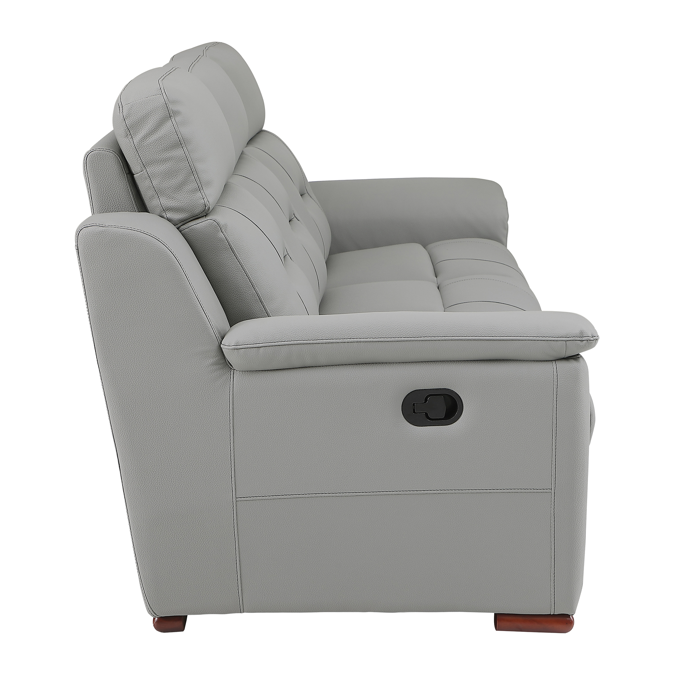 JERFIT Modern Recliner Chair Leather Reclining Chair with Lumbar Support, Air Upholstered Fabric, Gray