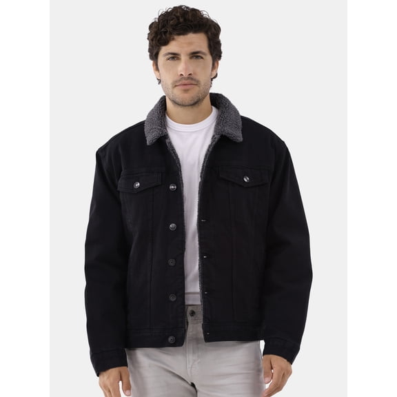 George Men's & Big Men's Fleece Lined Trucker Jacket, Sizes S-3XL