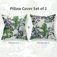 thumbnail image 2 of Chinoiserie Pillow Covers 20x20 Set of 2,Blue and White Pillow Covers Outdoor Decorative Linen Pillow Covers for Couch Bed Sofa Cushion Farmhouse Pillowcases, 2 of 6