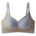 thumbnail image 3 of Guluxicc Jelly Bras for Women Seamless Minimizer Bra Full Coverage Comfortable Push Up Bras, Gray, L, 3 of 8