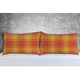 thumbnail image 5 of Pillowcases Autumn Tartan Plaid Pillow Cases Set of 2 Pillow Cover Cushion Case Rectangle Pillowcase with Hidden Zipper 16x24 Inch Home Decor, 5 of 6