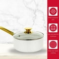 thumbnail image 4 of Holstein Housewares Ceramic Nonstick 3.5QT Saucepan Pot with Lid and Gold Stainless Steel Handle, Dishwasher Safe, 4 of 8