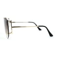 thumbnail image 4 of Minimalist Rimless Flat Top Mono Block Lens Premium Optical Quality Sunglasses Gold Brown, 4 of 4