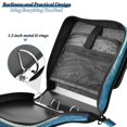 thumbnail image 5 of Water-Resistant 3-Ring Binder Organizer with Multiple Pockets Zipper Binder Bag for Office Blue Fan-shaped Shapes, 5 of 8