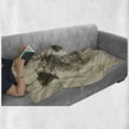 thumbnail image 6 of Bear Soft Flannel Fleece Blanket, Wild Animal Head with Hexagonal Dots Blurry Looking Portrait Vintage Geometric Modern, Cozy Plush for Indoor and Outdoor Use, 50" x 60", Tan Brown, by Ambesonne, 6 of 6