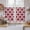 Red, variant on Abstract Geometric Tier Curtains 54 Inch Length, Vintage Rhombus Circle Texture Green Cafe Short Curtains for Bathroom Over Sink, Small Kitchen Curtain Light Filtering Drapes 2 Panels 27.5"Wx54"L