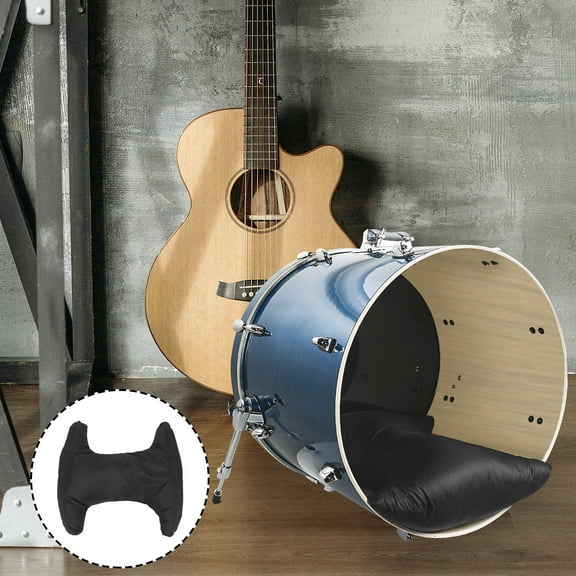 HAKIDZEL 1Pack Drum Mute Pad for Bass Drum Use Made of Black Polyester and Cotton