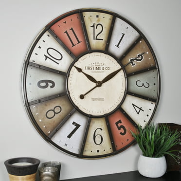 FirsTime & Co.® Gray Numeral Farmhouse Windmill Clock, Cool Gray 