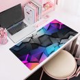 thumbnail image 2 of NEONWE 3D Geometry Gaming Mouse Pad Colorful Neon Honeycomb Modern Large Desktop Mouse Pad with Stitched Edges Non-Slip Rubber for Work Game Office Home, 3mm Thick, 31.5 X 15.75 Inch, 2 of 6
