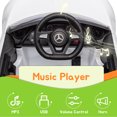 thumbnail image 5 of JIMUPARK 12V Licensed Mercedes-Benz CLS 350 Kids Ride On w/Remote Control,Music, Bluetooth, LED Lights, Slow Start, Spring Suspension, Electric Cars Toys for Toddlers Boys Girls Aged 2+, White, 5 of 9