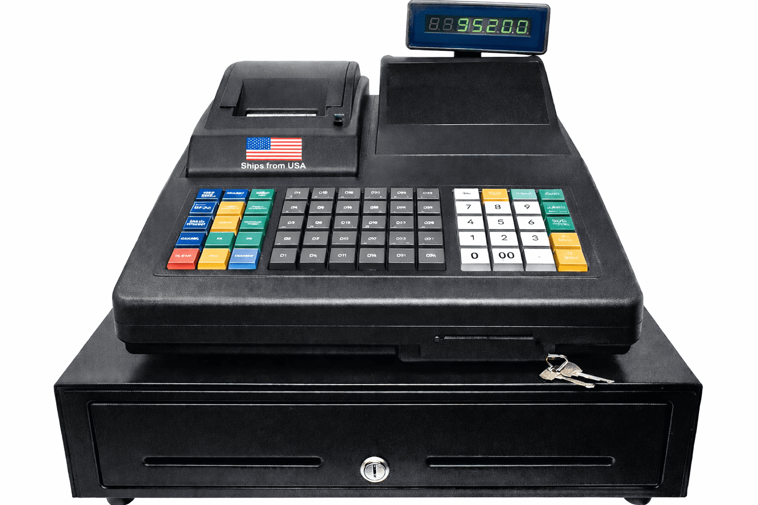 SHARP XE-A407 レジスター ブラック Sharp XE-A407 Business POS Machine, Thermal 99 Dept Cash Register