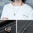 thumbnail image 2 of SHELLTON Love Heart Pendant Necklace 14K Rose Gold Plated Urn Jewelry for Ashes Memorial Urn Locket Stainless Steel Keepsake Jewelry, 2 of 7
