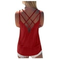 thumbnail image 1 of LSLJS Débardeurs à Bretelles Spaghetti pour Femmes Mode pour Femmes Gilet Uni Col Rond Ample Sans Manches Chandail à Enfiler Hauts Blouse, 1 of 6