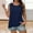 Dark Blue, variant on Womens Plus Size Tank Tops, Round Neck Solid Color Sleeveless Casual Flowy Loose Cami Dark Blue 2XL