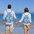 thumbnail image 5 of Disketp Leaves And Flowers Drawstring Backpack Drawstring Gym Bags Draw String Bags for Sports, Gym, Travel, Swimming, Beach-Medium, 5 of 6