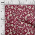 thumbnail image 1 of oneOone Cotton Poplin Carmine Red Fabric Leaves & Floral Artistic Diy Clothing Quilting Fabric Print Fabric By Yard 56 Inch Wide, 1 of 4