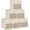 Beige, variant on Storage Bins with Clear Window, 11x11 Storage Cubes, Collapsible Cube Storage Box, Fabric Closet Organizers with Handles for Home, Office, Shelf, Closets, Living Room, Beige, 6 Pack
