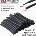 thumbnail image 7 of Black 3:1 Heat Shrink Tubing Adhesive Lined Dual Wall (256" Pcs) 3/8" / 9.5mm, 7 of 7