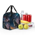 thumbnail image 4 of Yiaed Night Sky Wolf Print Insulated Lunch Bag Reusable Cute Tote Lunch Box, Leakproof Cooler Lunch Bags for Work Office Travel School Picnic, 4 of 5