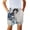 Blue Feather Wolf Watercolor Design, variant on Moisture Absorbing Bed Sheet Board Shorts for Beach Summer, Handy Pockets Cool Boys Beach Shorts, Watercolor Sunflower & Horse Pattern