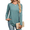 Grey Blue, variant on Women's Blouses Long Sleeve Round Neck Side Split Curved Hem Basic Loose Casual Tunic Trendy Tops