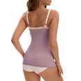 thumbnail image 3 of INSPIRE CHIC Women's Lace V Neck Pregnancy Cami with Built-In Bra Maternity Nursing Tank Top for Breastfeeding M Purple, 3 of 5