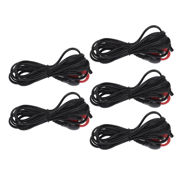 Cable Conductor Del Electrodo, Cable TENS Negro Portátil Seguro De 4,9 Pies Y 2,35 Mm Para Masajeador Para Hombres Y Mujeres