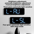 thumbnail image 4 of Alarm Clock LED Table Clocks LED Display Alarm Clock With Snooze Mode Electronic Desktop Clocks Home Decoration Clock For Bedroom Apartments Bedside Black shell blue light, 4 of 4